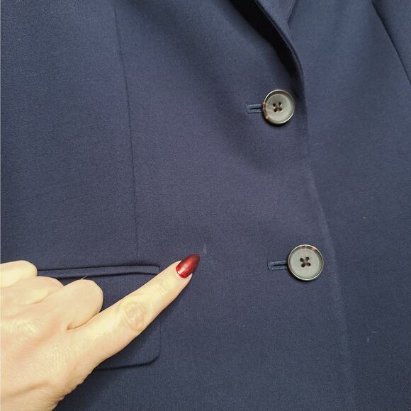 Boden Smyth Blazer Jacket US 12R UK 16R Navy Ponte Stretch Jersey Career Preppy - Picture 6 of 13